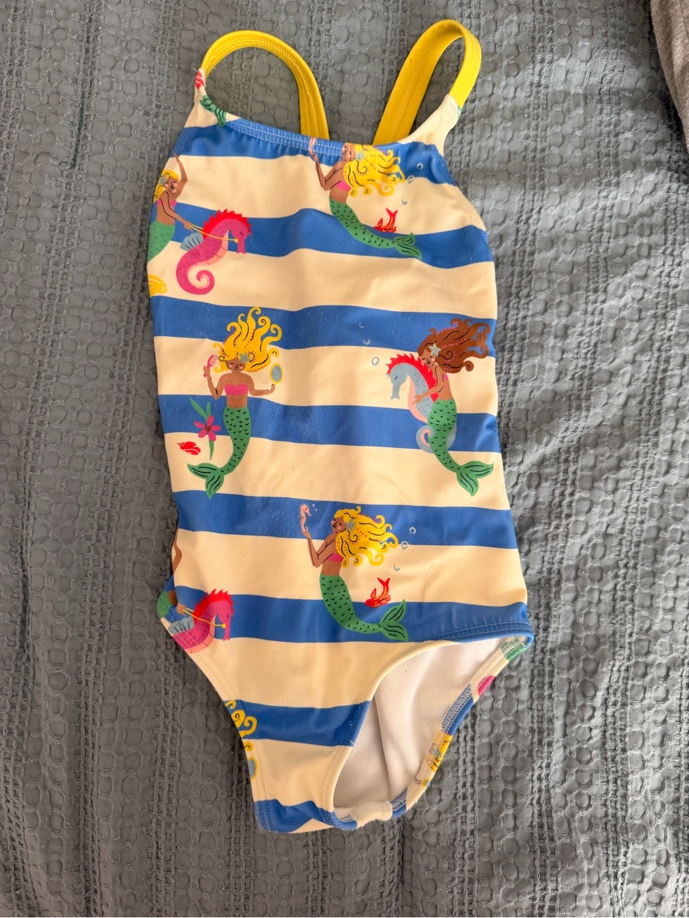 Mini Bode  mermaid Stripe One-Piece Swimsuit
